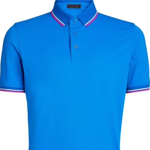 G/FORE Contrast Dual Lines Banded Sleeve Tech Pique Golf Polo Men's XL MSRP $120